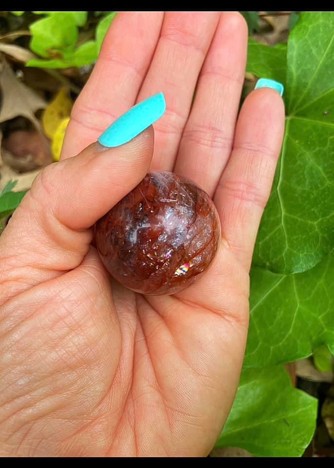 Mini Fire Quartz Sphere