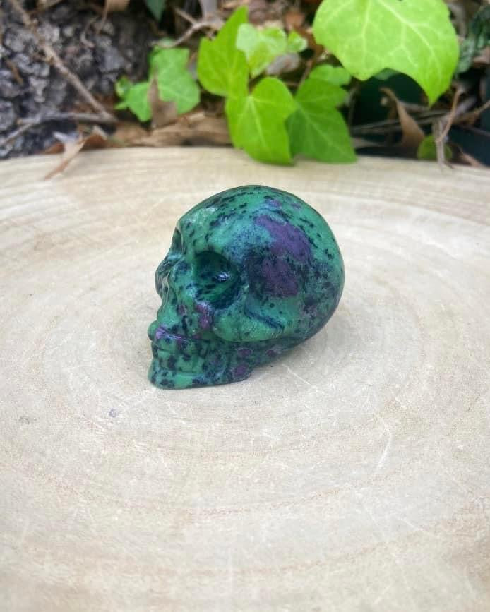 Ruby in Zoisite Skull