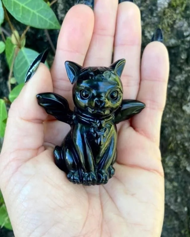 Black Obsidian Vampire Cat