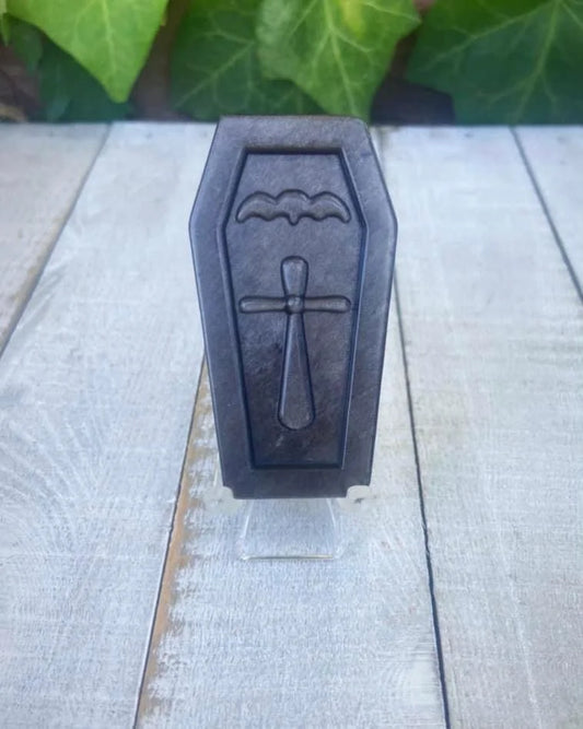 Silver Sheen Obsidian Coffin