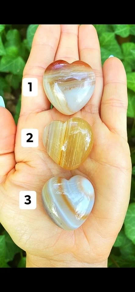 Banded Agate Hearts