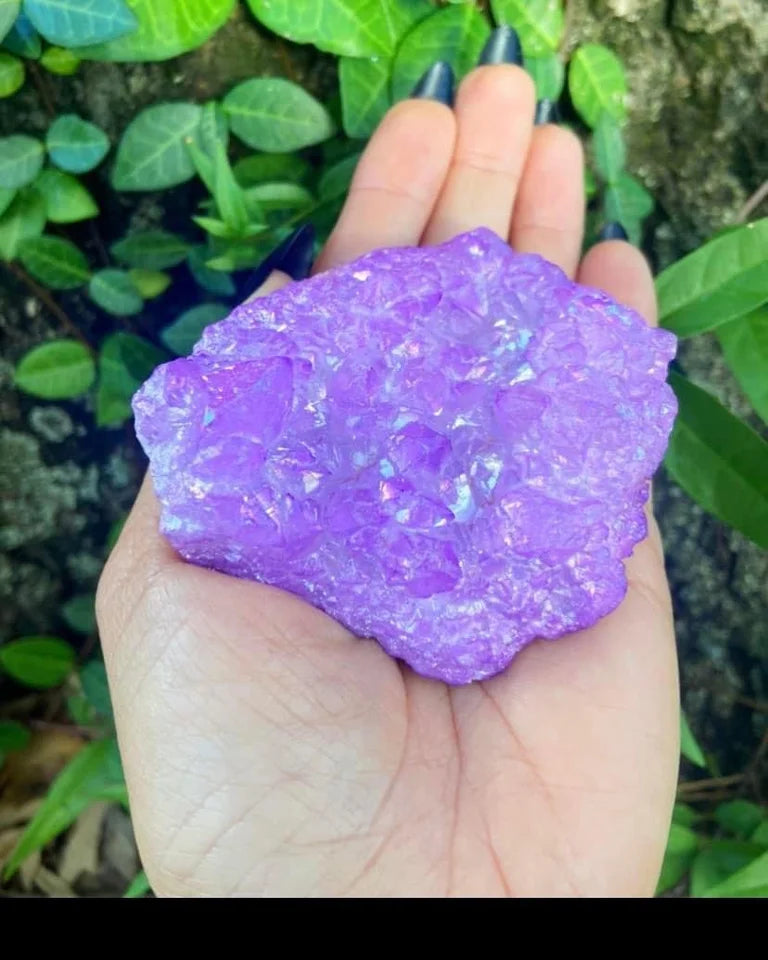 Purple Aura Quartz Cluster