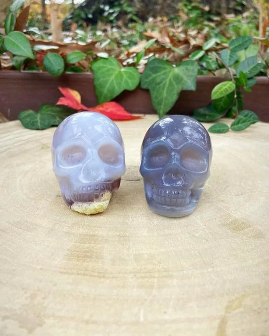 Agate Skulls