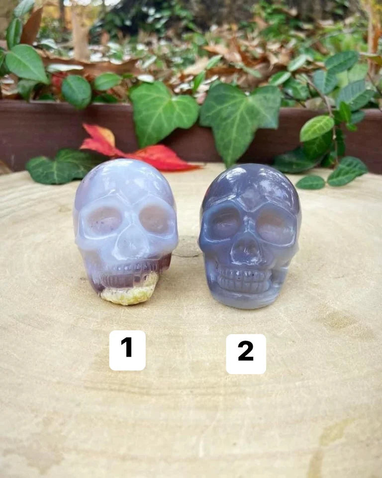 Agate Skulls