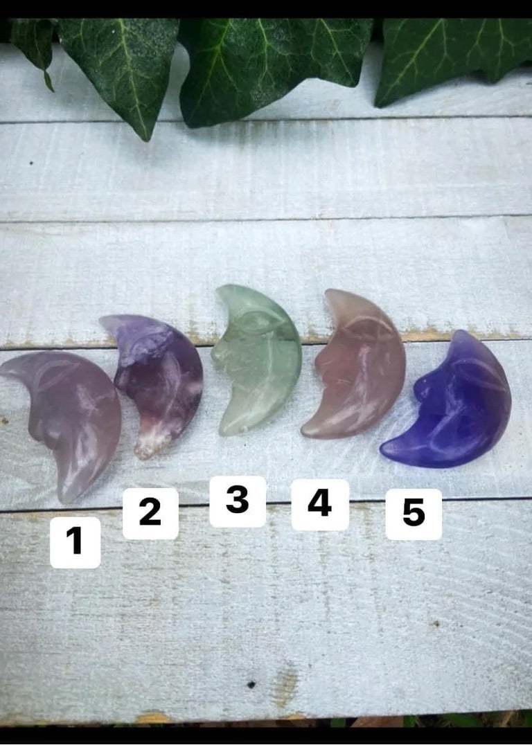 Fluorite Moon Faces