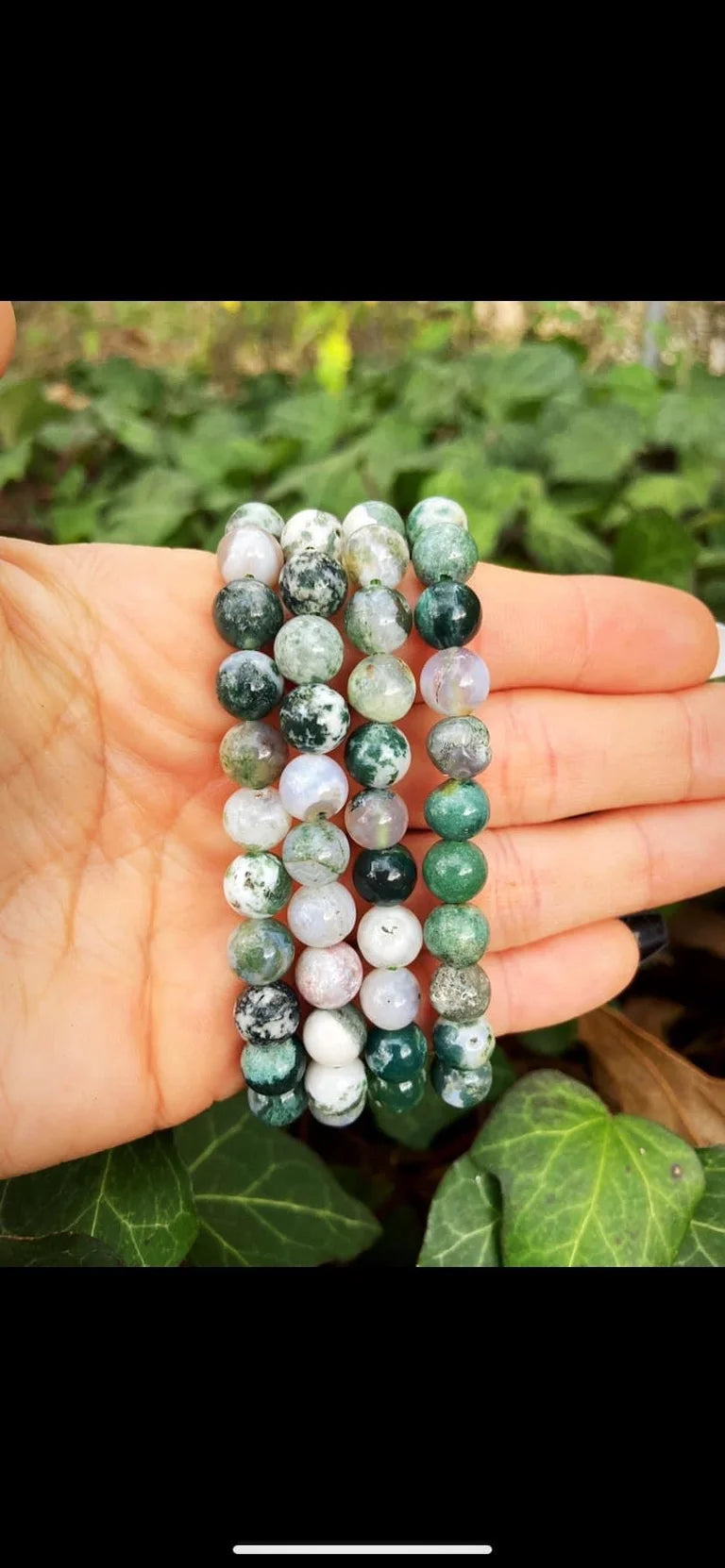 Moss Agate Bracelets 8mm