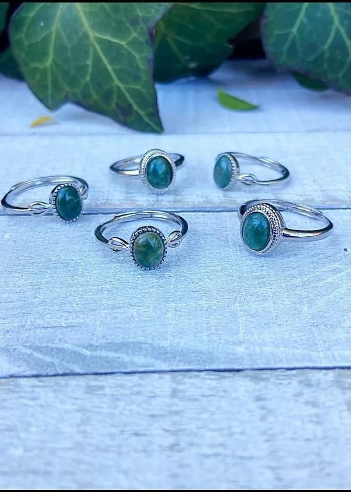 Moss Agate Rings