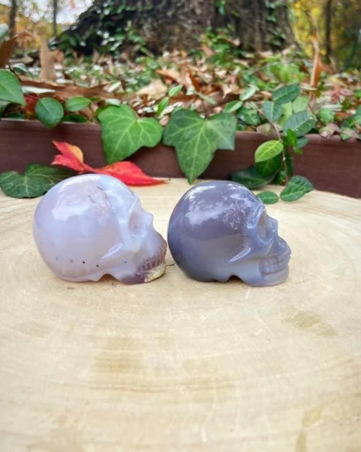 Agate Skulls