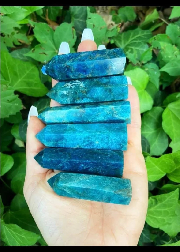 Blue Apatite Points