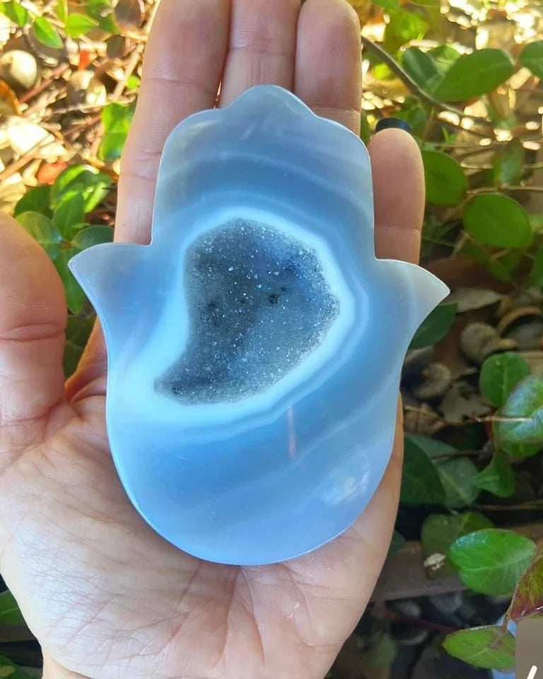 Druzy Agate Hamsa