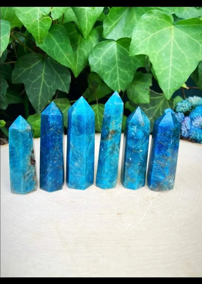 Blue Apatite Points