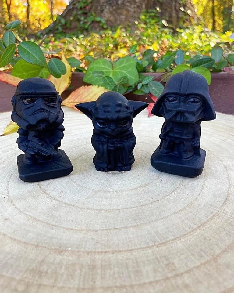 Black Obsidian Star Wars Carvings