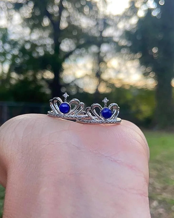 Lapis Lazuli Crown Rings