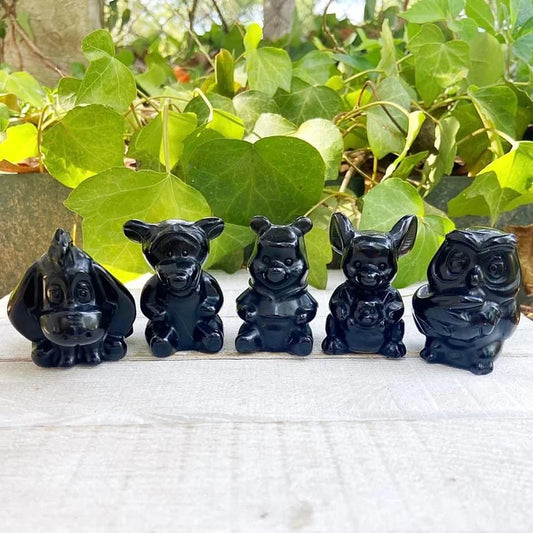 Black Obsidian Carvings