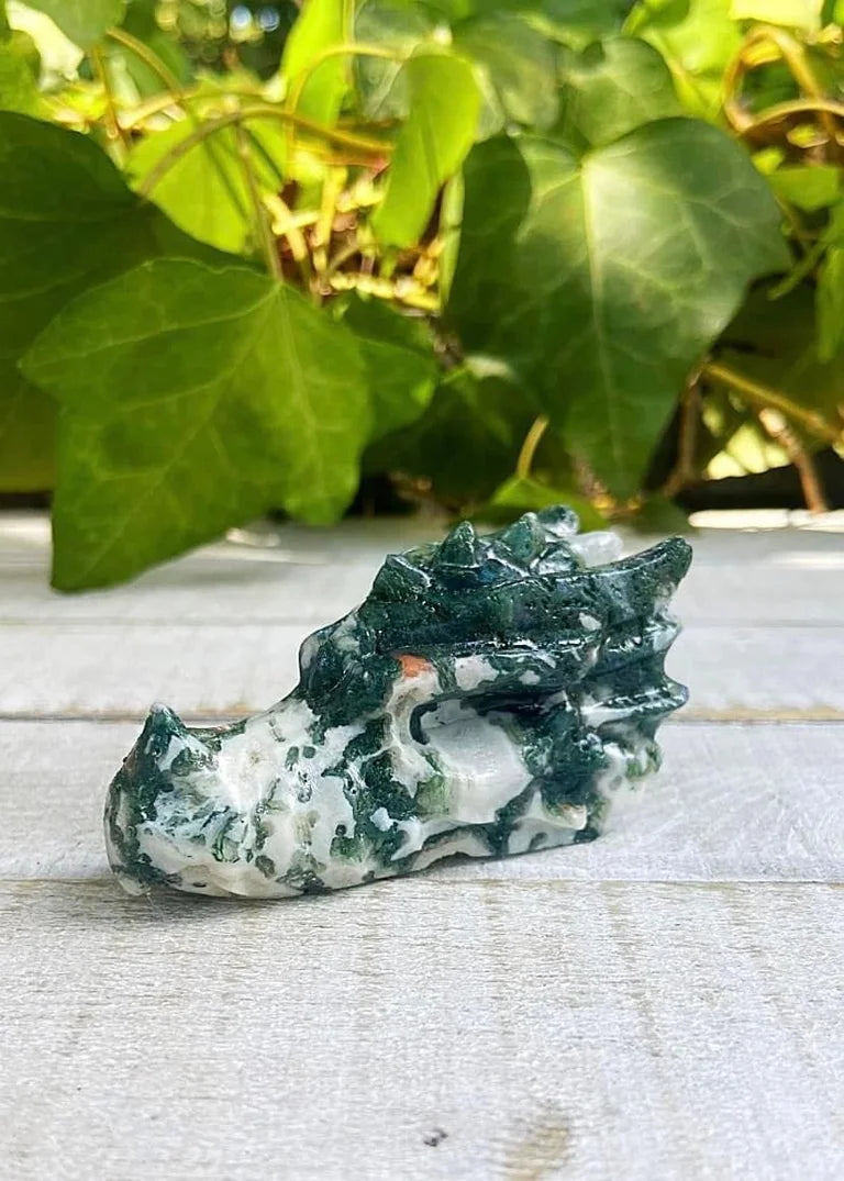 Moss Agate Dragon