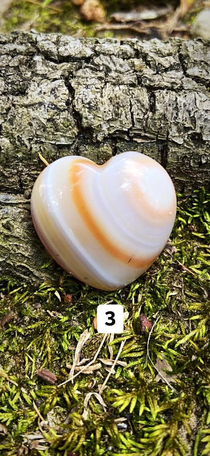 Banded Agate Hearts