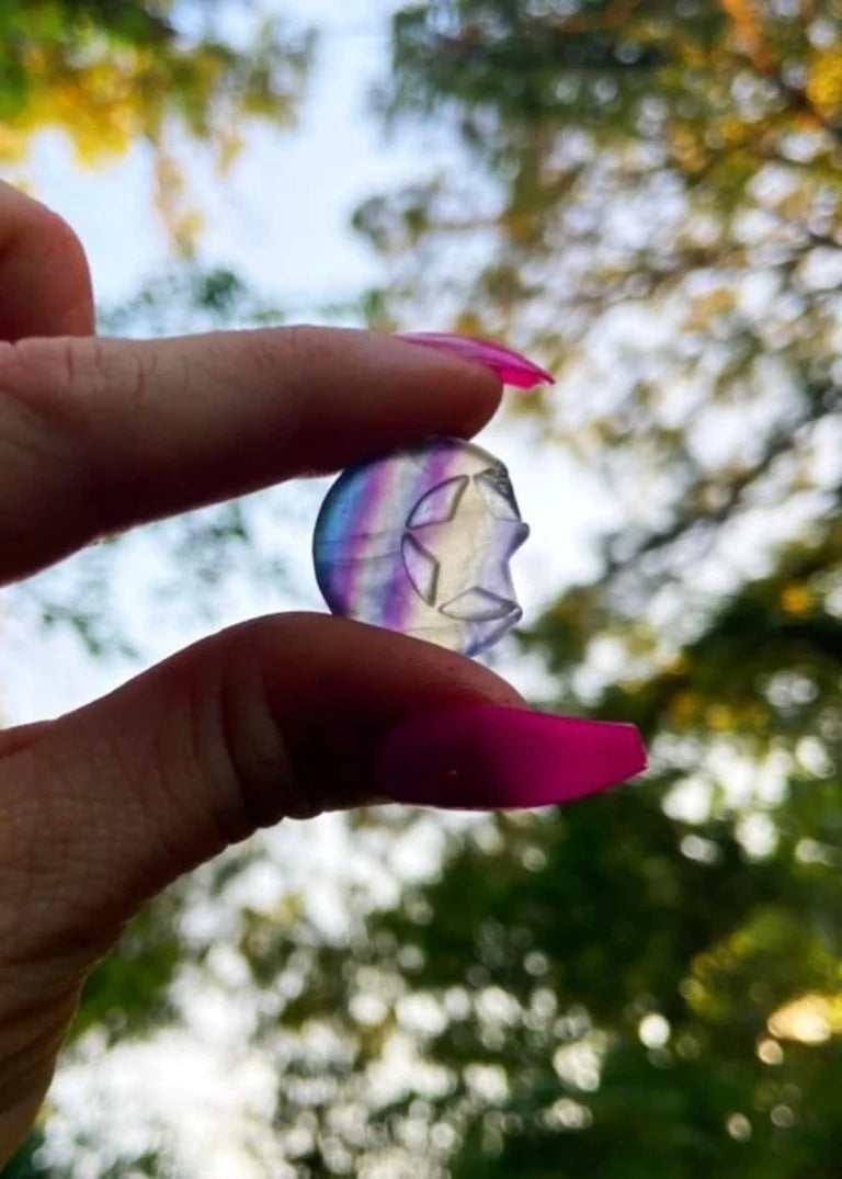 Fluorite Moon and Stars