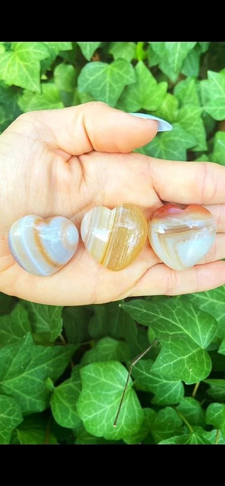 Banded Agate Hearts