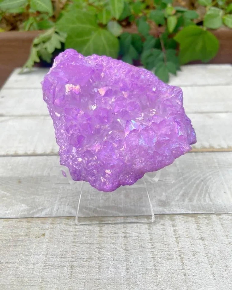 Purple Aura Quartz Cluster