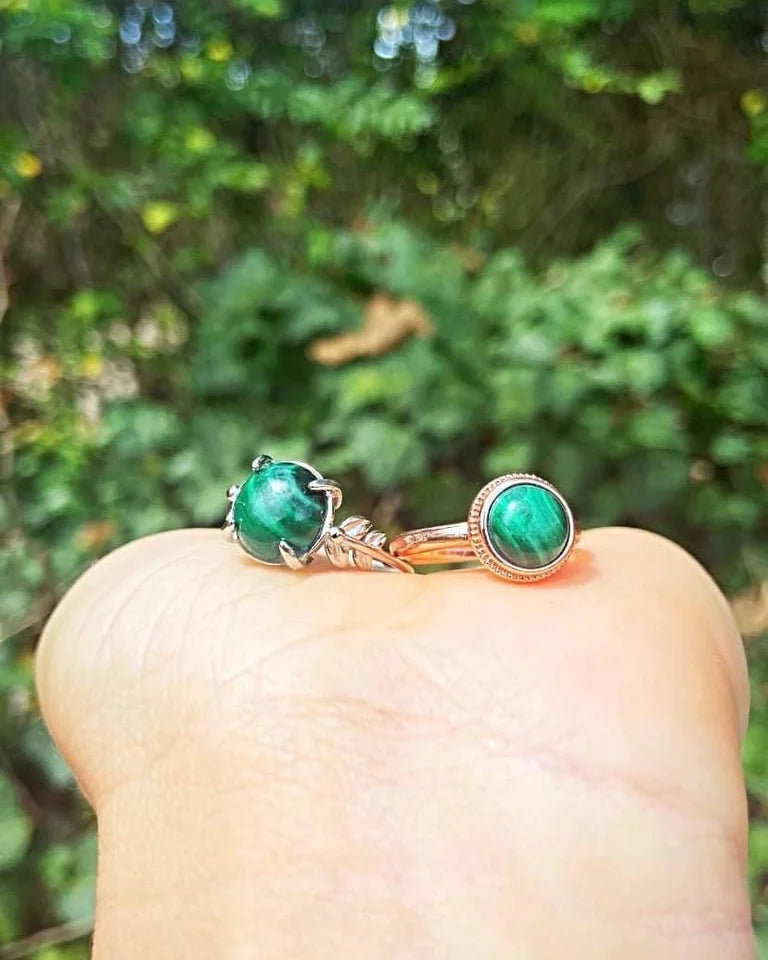 Malachite Rings