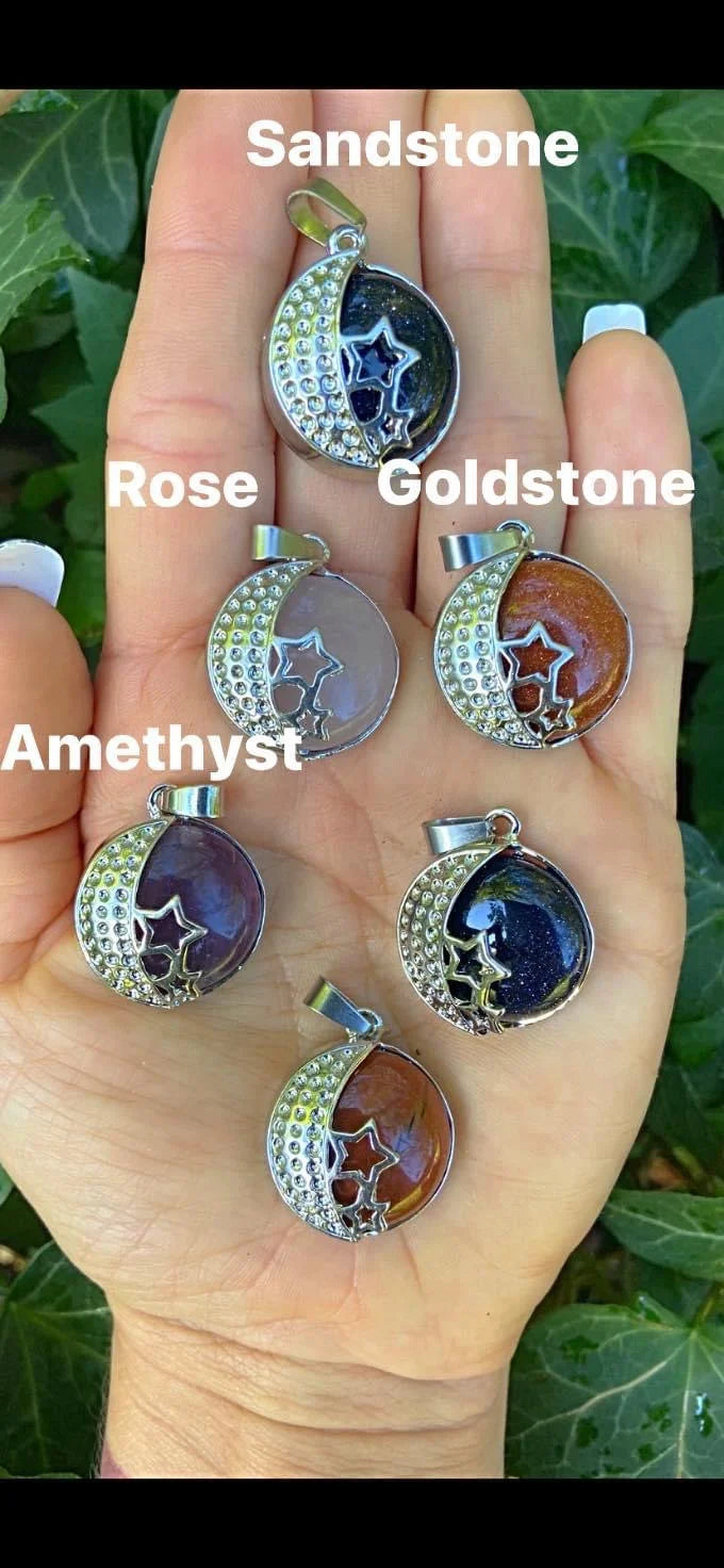 Moon and Star Pendants