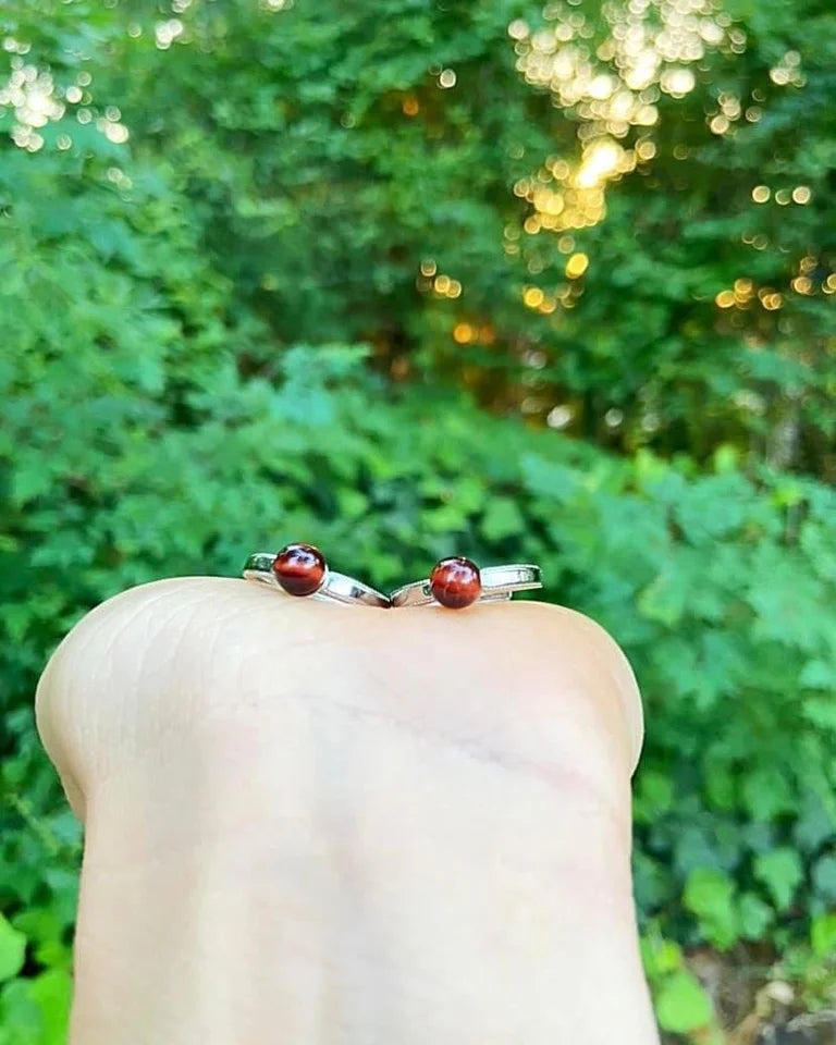 Red Tiger’s Eye Rings