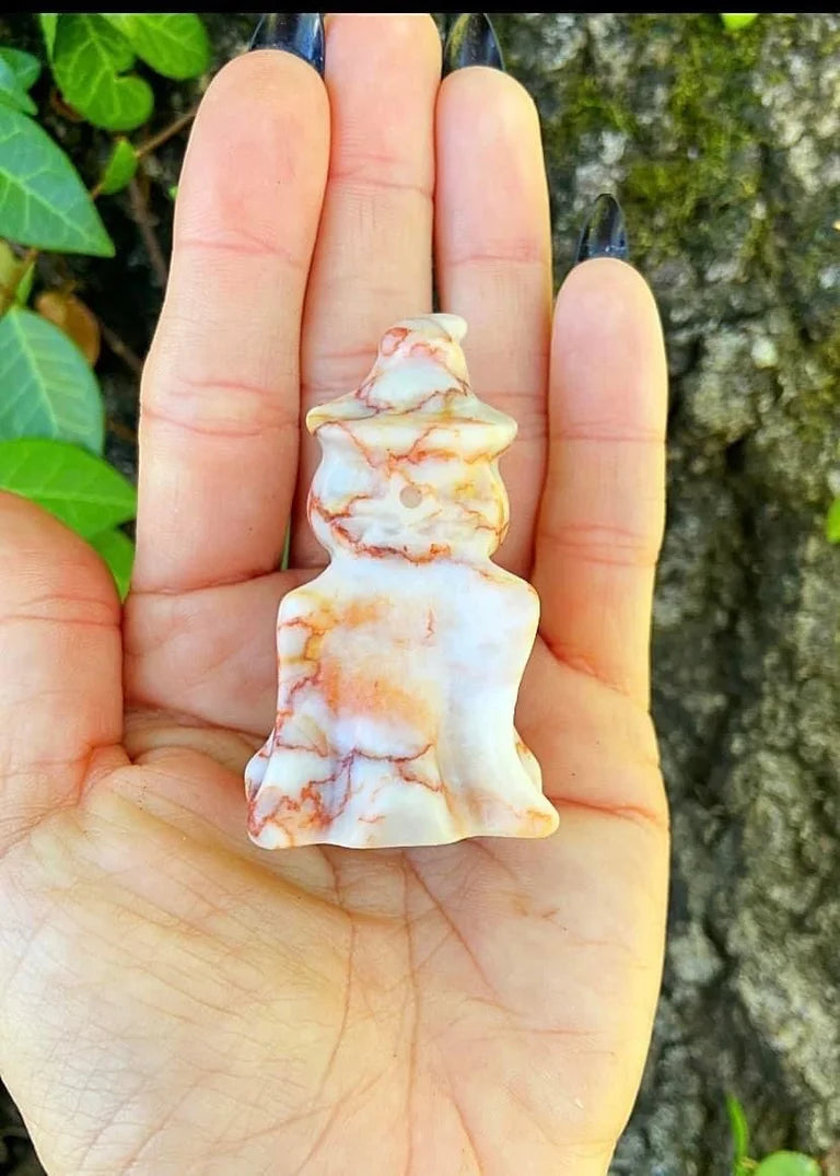 Red Vein Jasper Witch Pumpkin