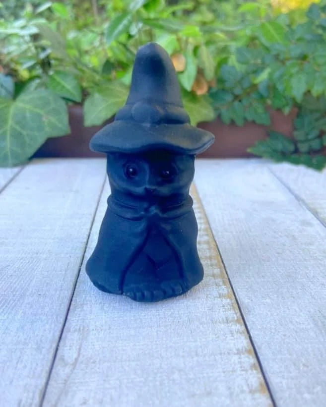 Black Obsidian Witch Cat