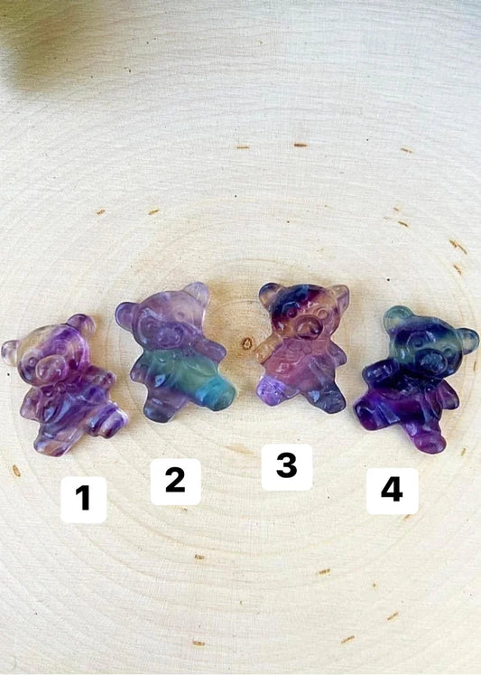 Mini Fluorite Teddy Bears