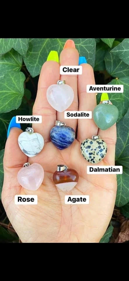 Crystal Heart Pendants