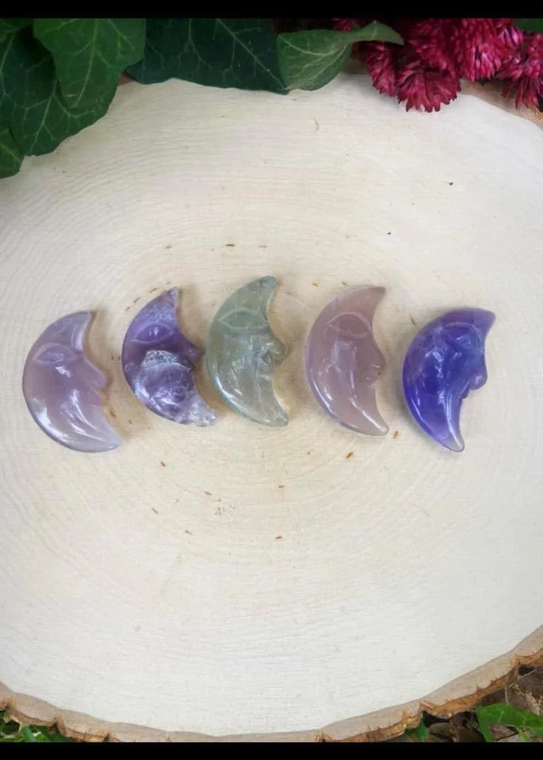 Fluorite Moon Faces