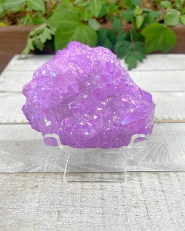 Purple Aura Quartz Cluster