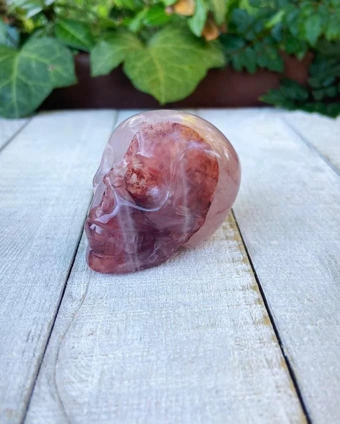 Fire Quartz Skull