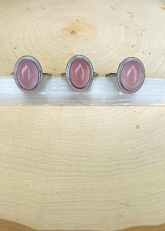 Pink Chalcedony Rings