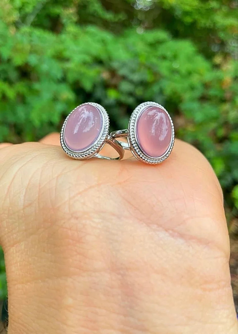 Pink Chalcedony Rings