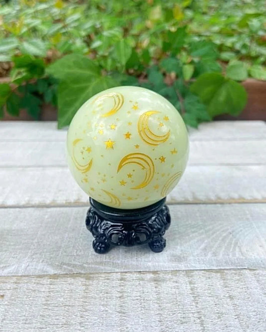 Glow Stone Moons and Stars Sphere