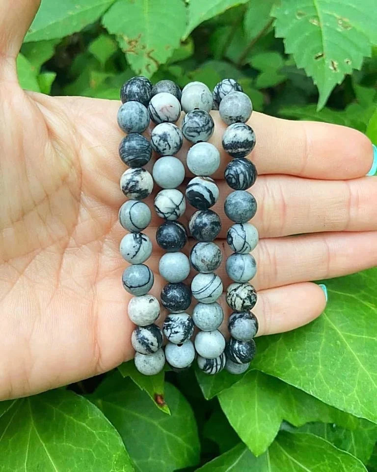 Spiderweb Jasper Bracelets 8mm