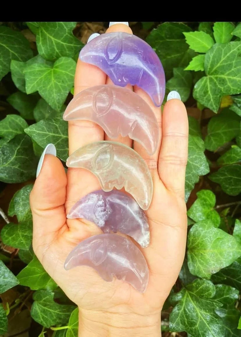 Fluorite Moon Faces