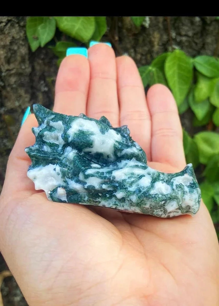 Moss Agate Dragon