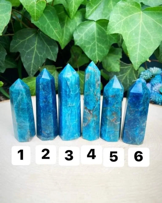 Blue Apatite Points