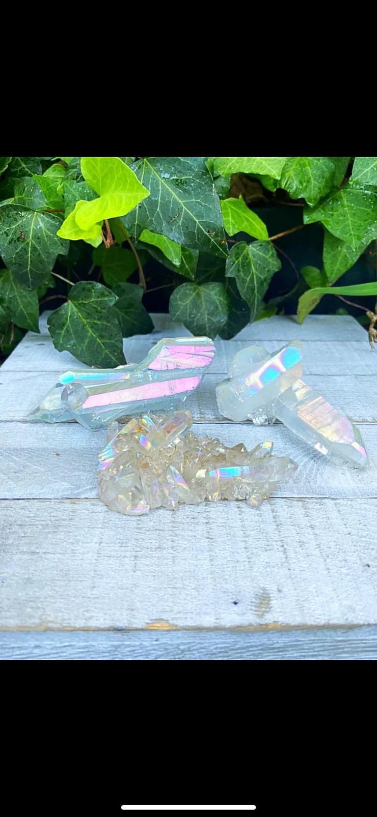 Angel Aura Quartz Clusters