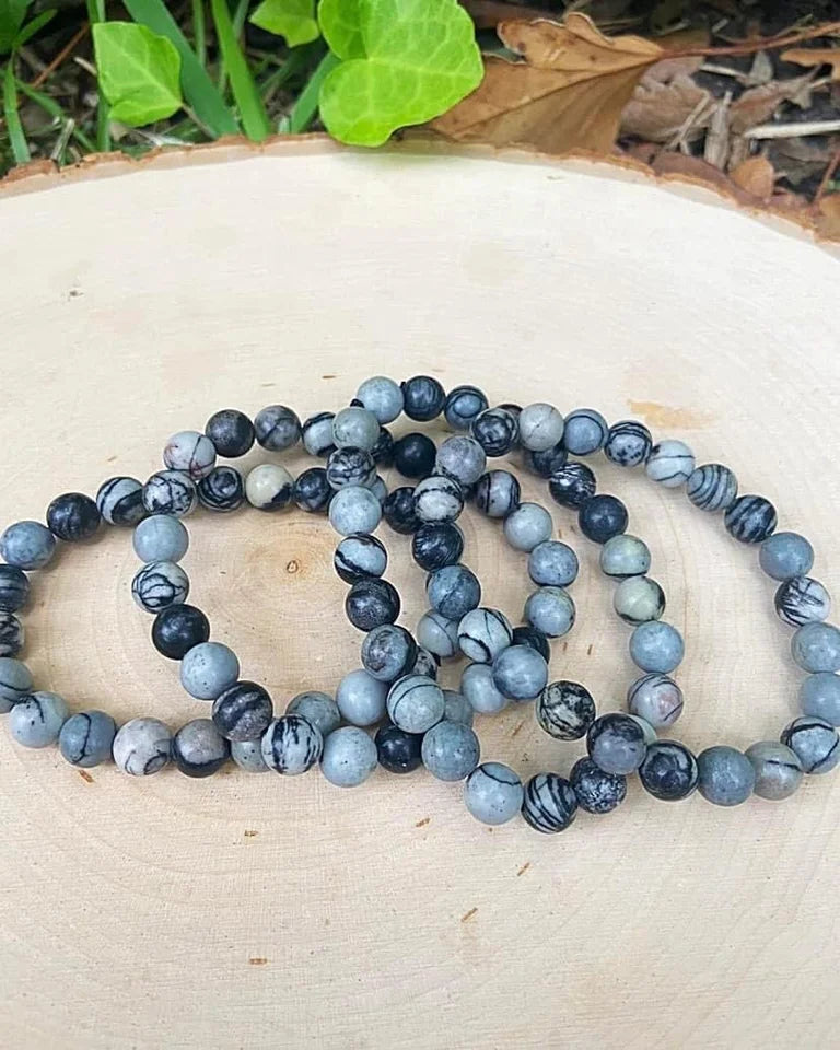 Spiderweb Jasper Bracelets 8mm