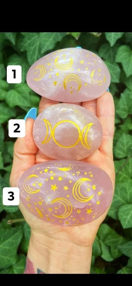 Etched Palm Stones