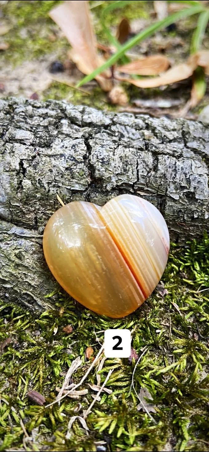 Banded Agate Hearts