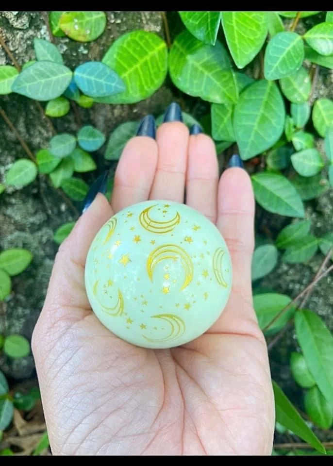 Glow Stone Moons and Stars Sphere