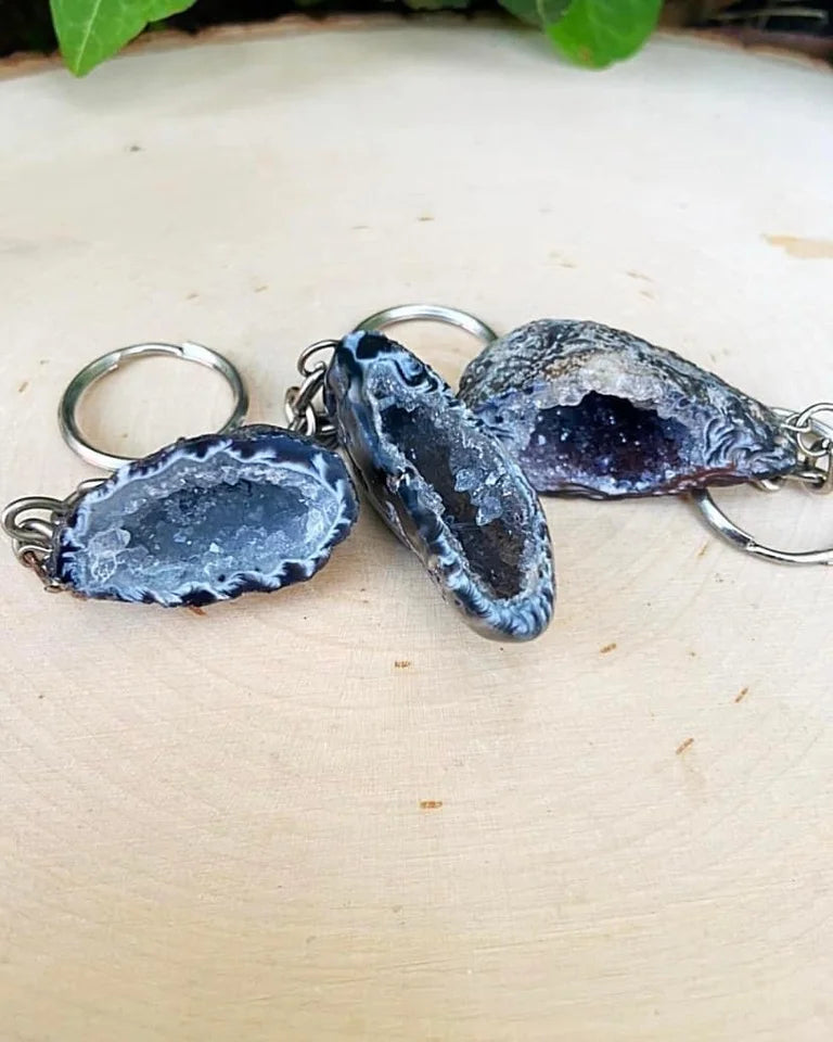 Druzy Agate Keychains