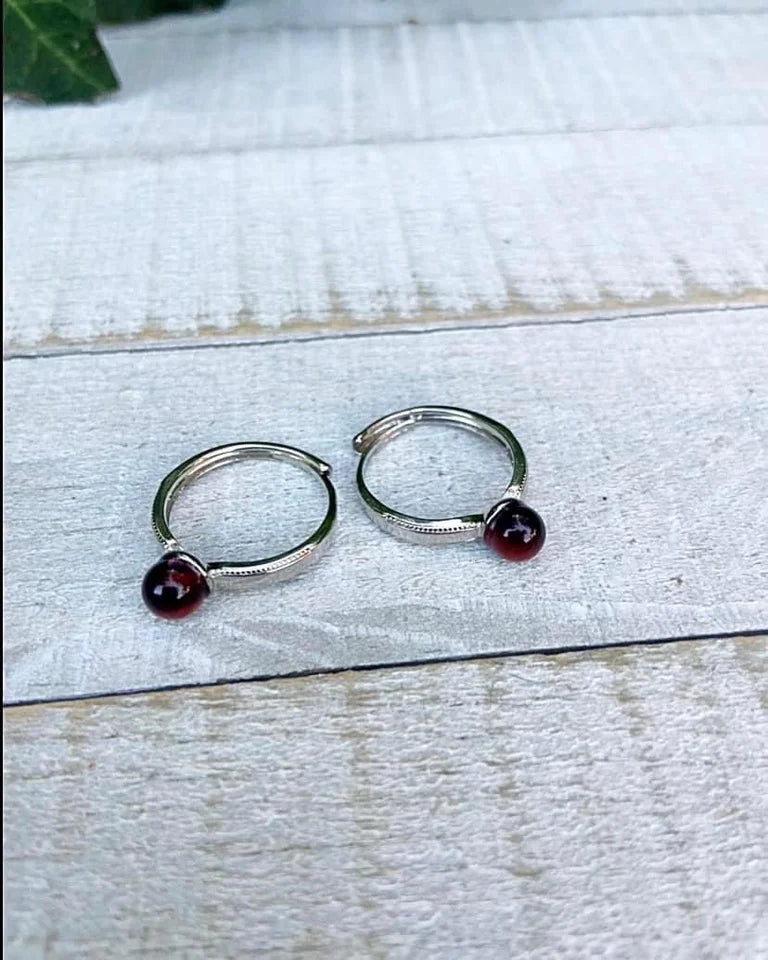 Red Tiger’s Eye Rings