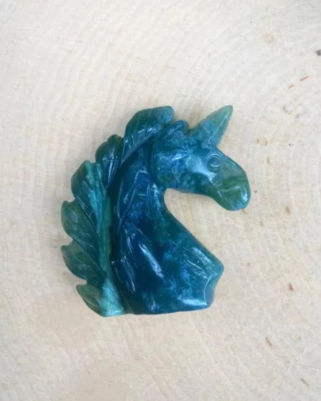 Moss Agate Unicorn