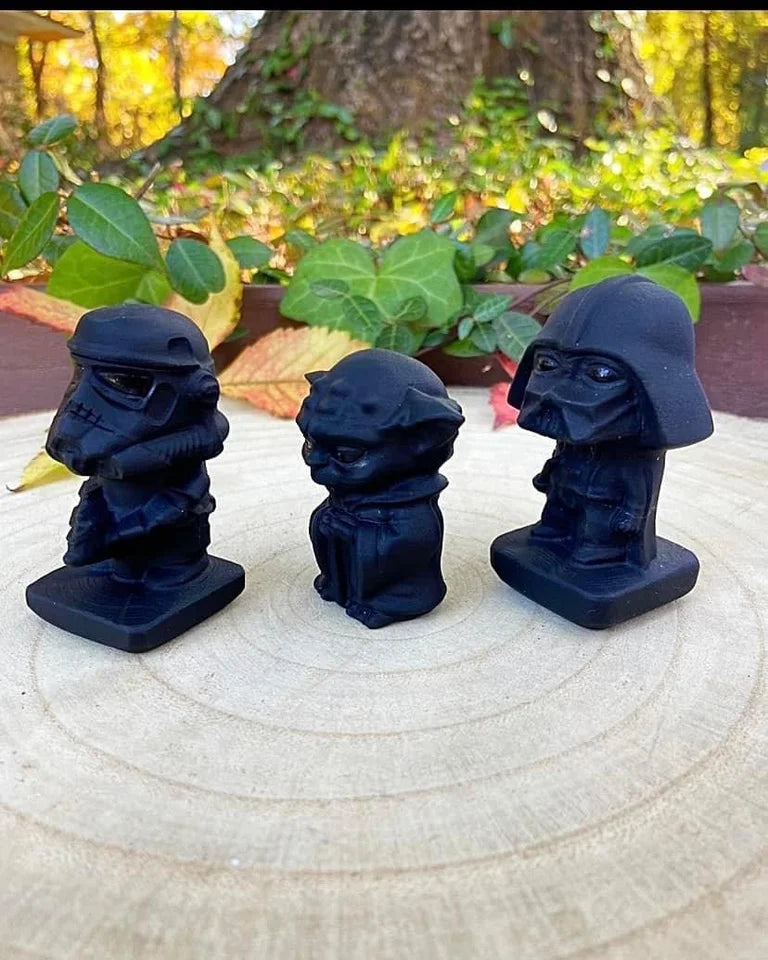 Black Obsidian Star Wars Carvings