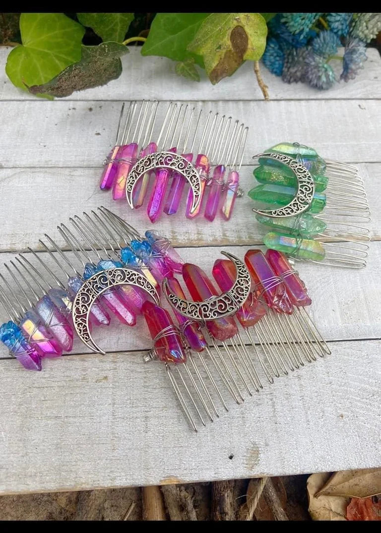 Aura Quartz Hair Pins